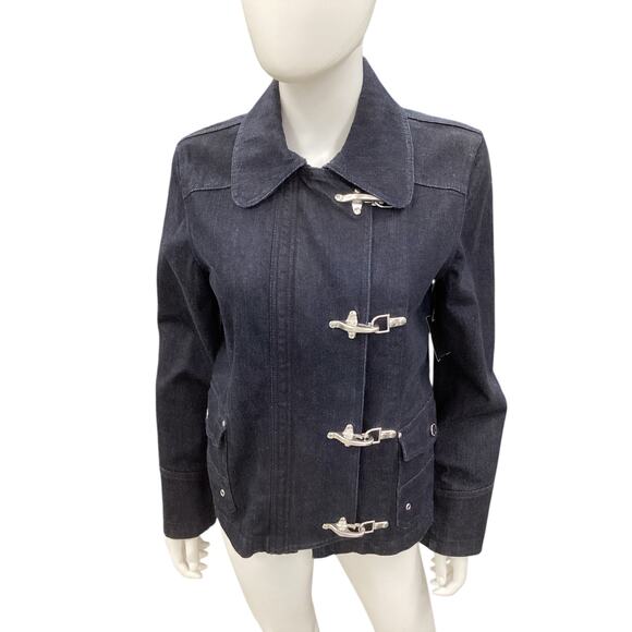 VTG LRL Lauren Jeans Co. Ralph Lauren Jacket Women’s SZ M Denim Fireman’s Clasp - Picture 1 of 5